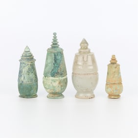 4 Khmer Betel Nut or Lime Containers