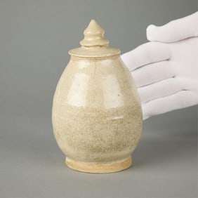 Northern Thai Sukhothai Ceramic Betel Lime Bottle