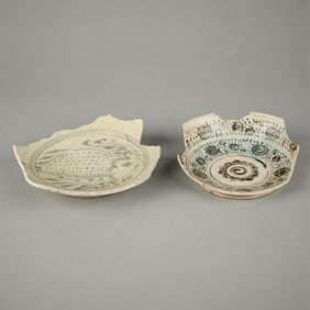 2 Thai Sukhothai Stoneware Wasters or Sherds
