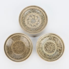 3 Thai Kalong Floral Stoneware Dishes
