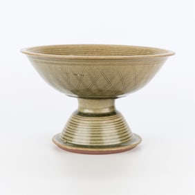 Thai Sawankhalok Celadon Ceramic Offering Dish