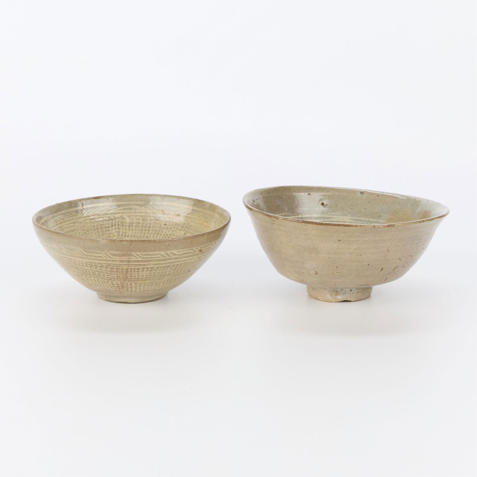 2 Korean Buncheong Ware Ceramic Bowls (1 of 6)
