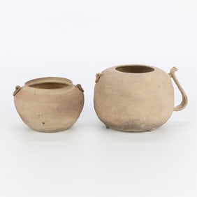 2 Chinese Warring States Period Ceramic Jars
