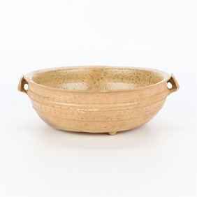 Chinese Yueh Yao Ware Basin w/ Mask Handles