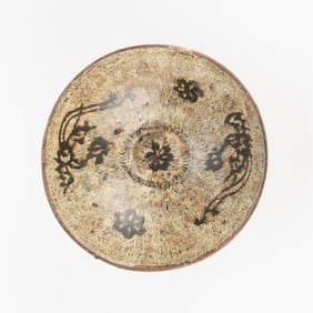 Chinese Song Paper-Cut Resist Decorated Tea Bowl