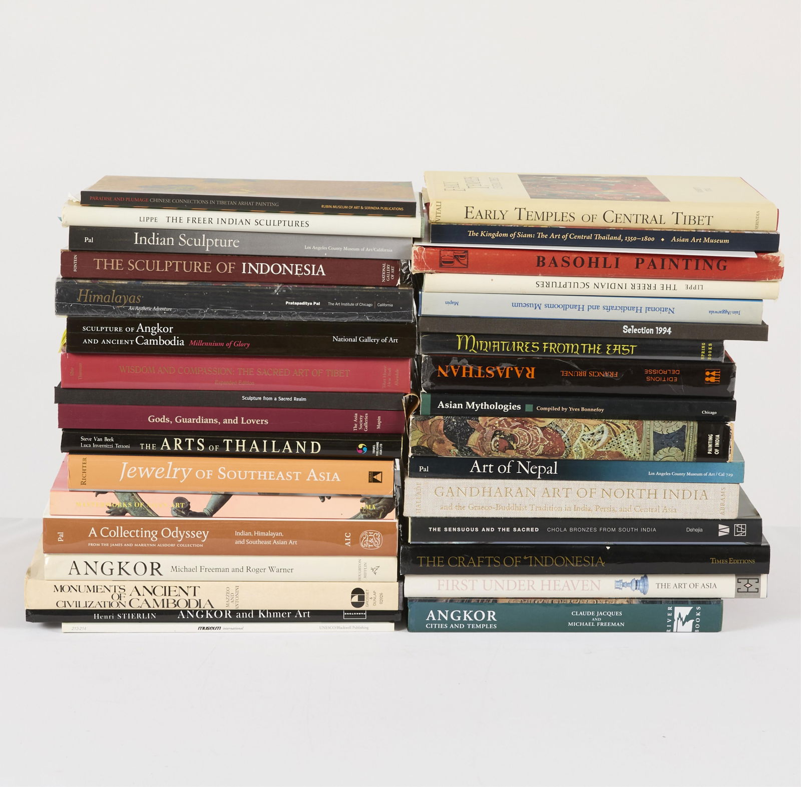 Group Books Indian Sculpture & SE Asian Art: Group of assorted books related to Indian sculpture and art in Southeast Asia.Provenance: From the Distinguished Personal Collection of Dr. Robert Jacobsen.(Shipping dimensions) height: 12 1/2 in x wi