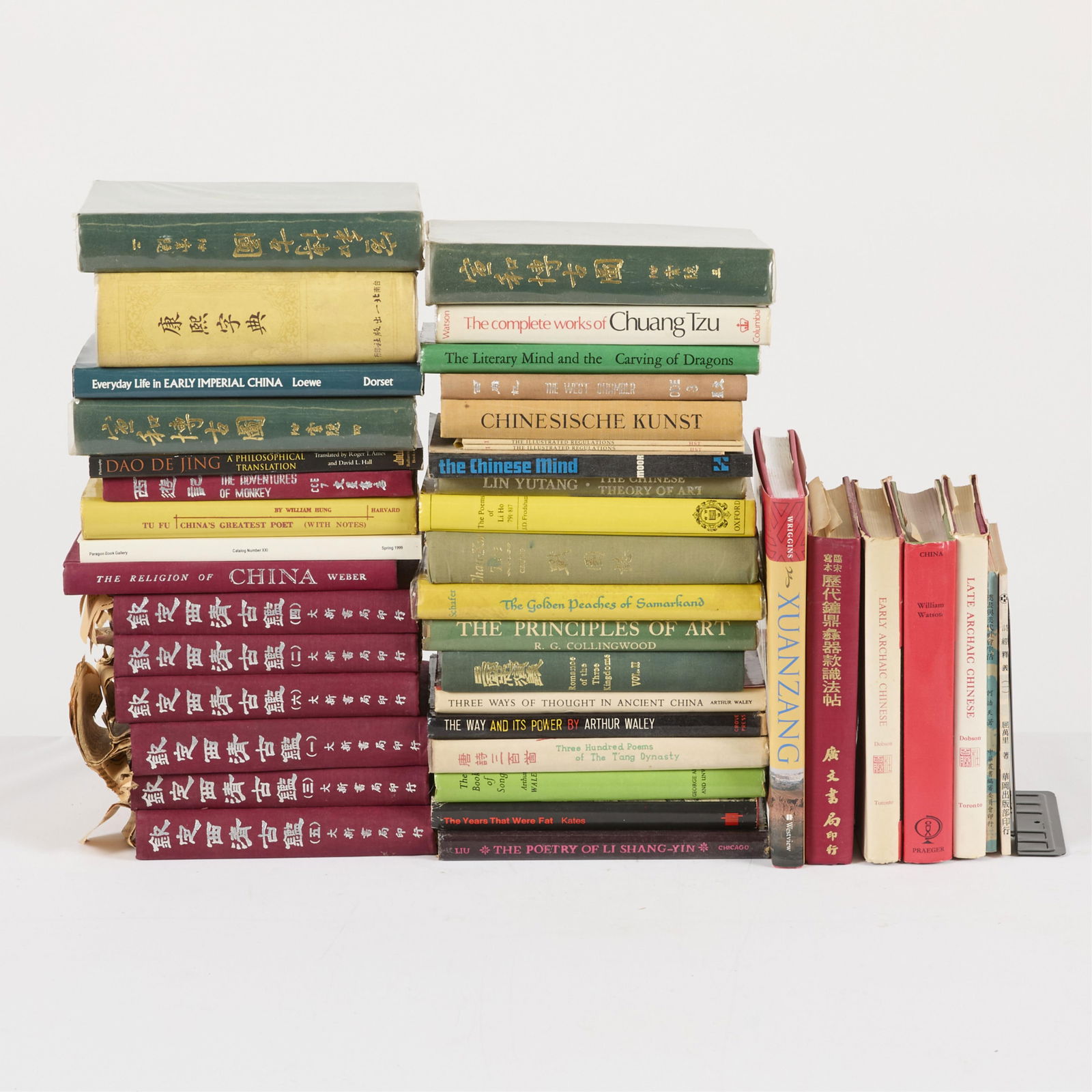 Group of Chinese Philosophy Books & Literature: Group of Chinese history and culture books covering topics including literature, poetry, philosophy, and language.Provenance: From the Distinguished Personal Collection of Dr. Robert Jacobsen.(Shippin