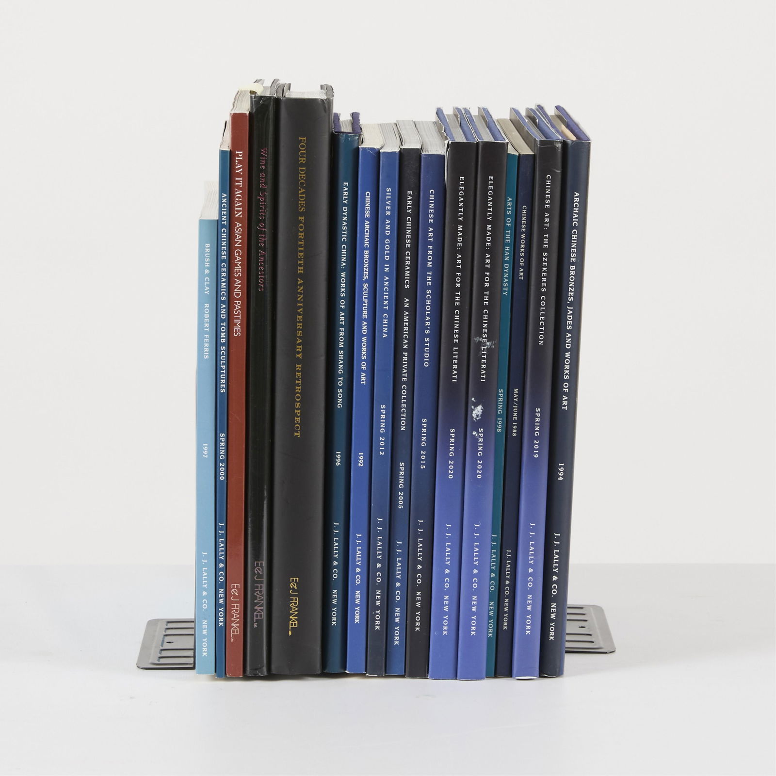 Group J.J. Lally and E&J Frankel Catalogs: Group of Asian art catalogs from J.J. Lally & Co. (New York) and E & J Frankel Ltd. (New York).Provenance: From the Distinguished Personal Collection of Dr. Robert Jacobsen.(Shipping dimensions) Heigh