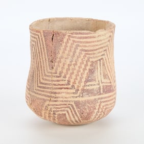 Hohokam Red on Buff Pottery Vessel