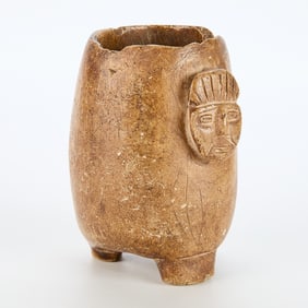 Chavin Pre-Columbian Carved Stone Mortar