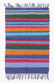 Vintage Mexican Wool Zapotec Rug 4'6"x3'