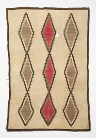 Navajo Wool Transitional Ganado Textile 6'10"x4'7"