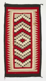 Dine Navajo Wool Ganado Rug 5'1"x2'6"
