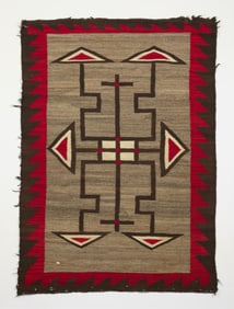 Navajo Wool Crystal Storm Water Bug Rug 5'7"x3'9"