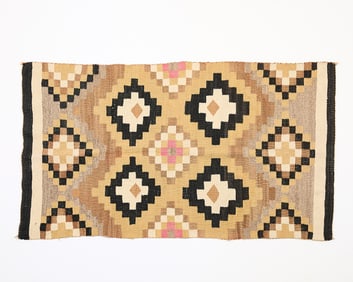 Dine Navajo Wool Transitional Shiprock Rug 5'x2'9"