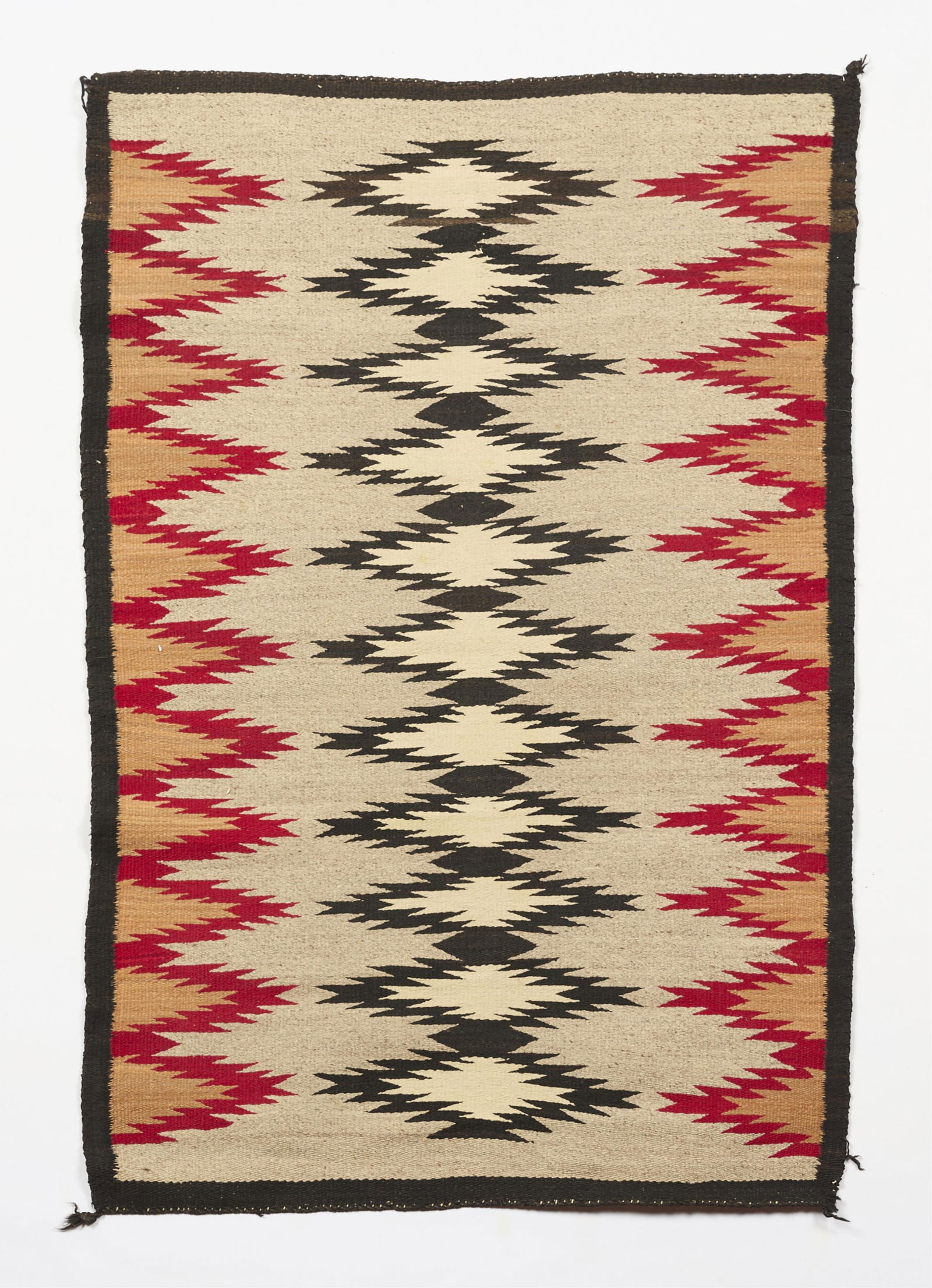 Dine Navajo Wool Eyedazzler Rug Weaving 4'5"x2'11" (1 of 3)
