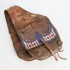Native American Beaded Hide Saddle Bag