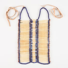 Buffalo Bone & Bead Hairpipe Breastplate