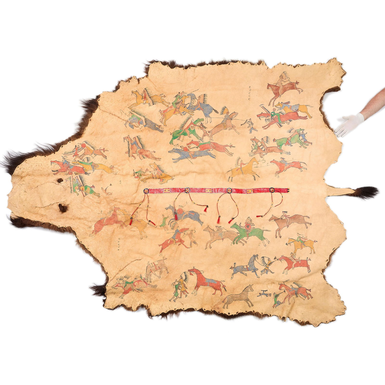 Native American Style Painted Bison Hide (1 of 12)