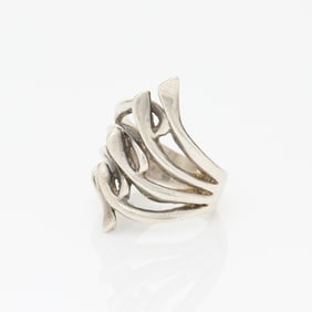 Sterling Silver Wrap Around Ring Sz 6.5