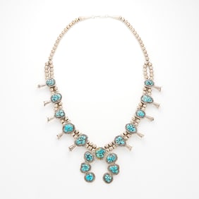 Navajo Squash Blossom Necklace