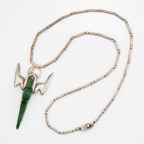 William Spratling Sterling & Hardstone Necklace