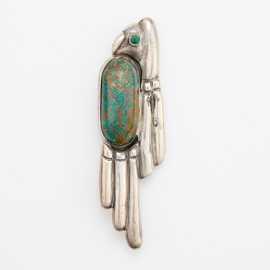 William Spratling Sterling & Turquoise Bird Brooch (1 of 4)