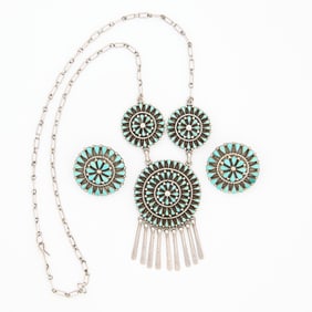 Zuni Petit Point Necklace & Earrings