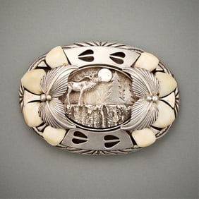 Grandfather Eagle E. Piaso Belt Buckle