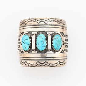 Tommy Signer Sterling & Turquoise Bangle