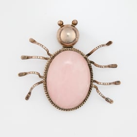 Taxco Sterling Spider Brooch