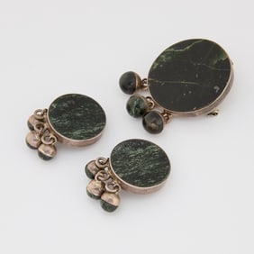 Taxco Sterling Earrings & Brooch