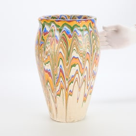 Lrg Rainbow Ozark Roadside Tourist Jar 16"