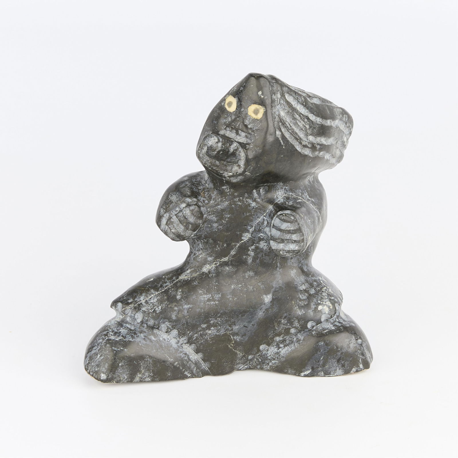 Kenneth Puqiqnak Figural Soapstone Carving (1 of 9)