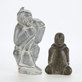 Grp 2 Inuit Carved Stone Figures
