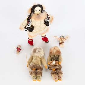 Group of 5 Inuit Dolls
