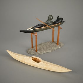 Group 2 Inuit Boat Sculptures