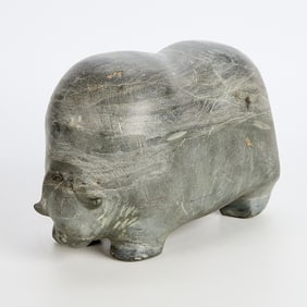 Attr. Barnabus Arnasungaaq Muskox Stone Carving