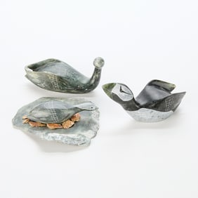 3 Glenn Tingook Bird Carvings