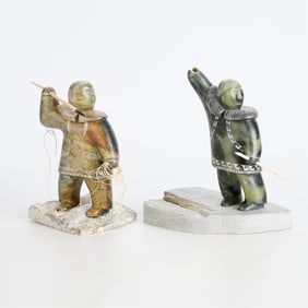 2 Glenn Tingook Hunter Carvings