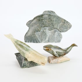 Group of 3 Inuit Carvings