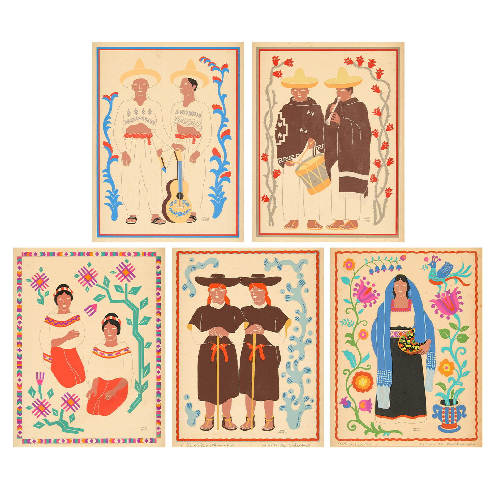 5 Merida "Trajes Regionales Mexicanos" Prints (1 of 17)