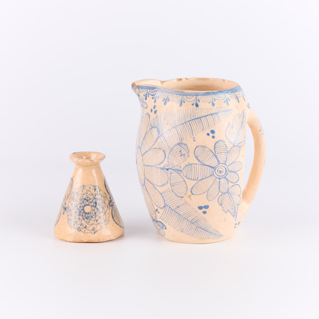 Rare White Tlaquepaque Pitcher & Vase Incl. Arias (1 of 5)