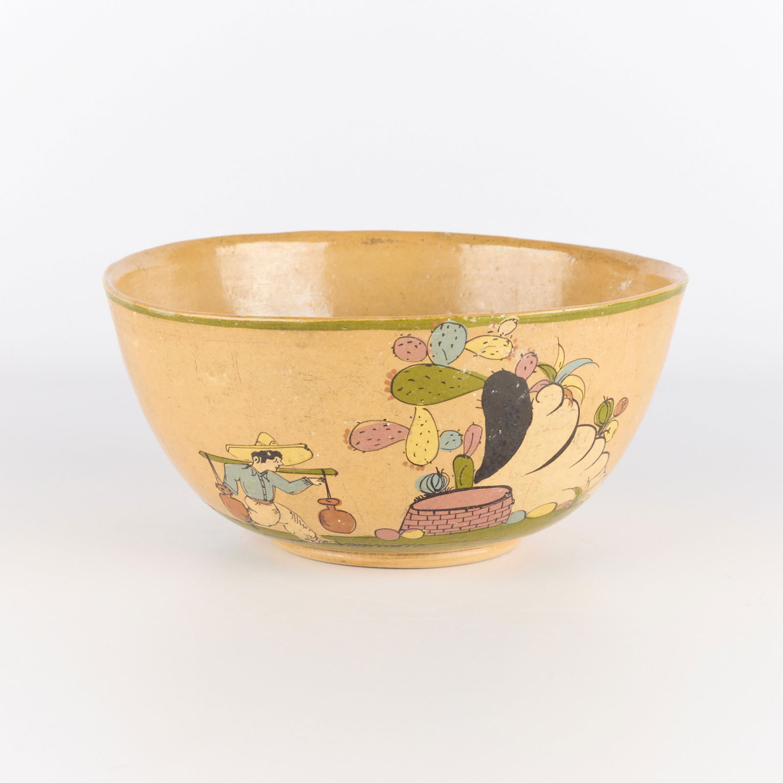 Large Mexican Tlaquepaque Pottery Bowl (1 of 7)