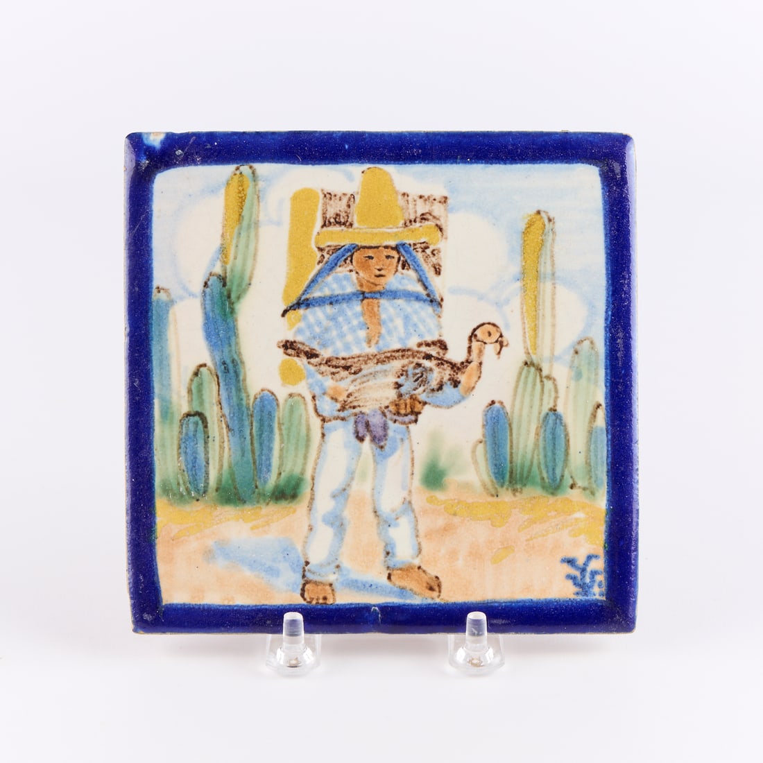 Uriarte Mexican Talavera Pottery Pictorial Tile (1 of 3)