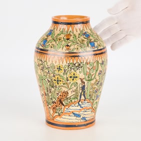 Lrg Attr. B. Lucano Diaz Petatillo Pottery Vase