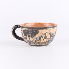 Attributed Tomas Lucano Diaz Petatillo Pottery Cup