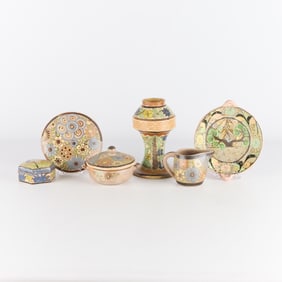 6 Mexican Folk Art Pottery Vessels
