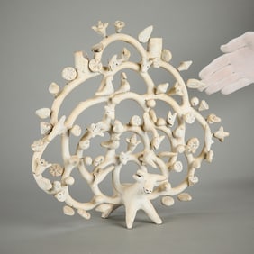 Attr. Heron Martinez White Arbol de Vida Sculpture
