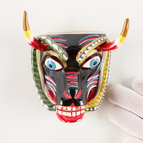 Juan Horta Castillo Wood Diablo Devil Snake Mask